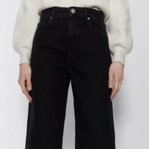 Zara denim culotte jeans 4 New - Picture 9 of 16